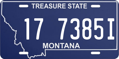MT license plate 177385I