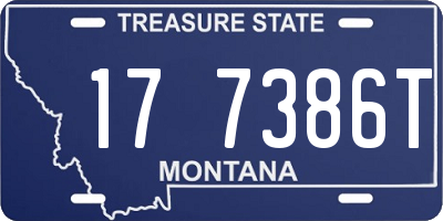 MT license plate 177386T