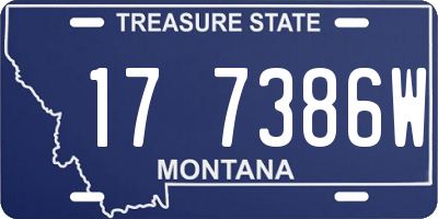 MT license plate 177386W