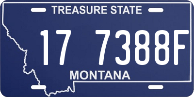 MT license plate 177388F