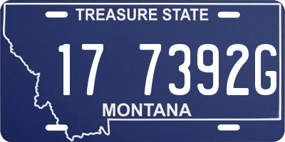 MT license plate 177392G