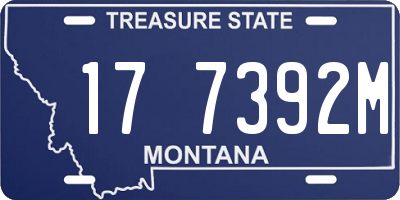 MT license plate 177392M