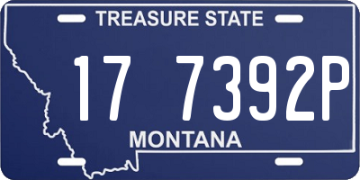 MT license plate 177392P