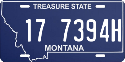 MT license plate 177394H