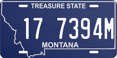 MT license plate 177394M