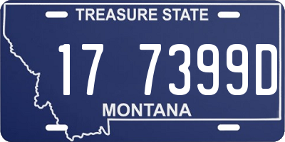 MT license plate 177399D