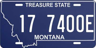 MT license plate 177400E