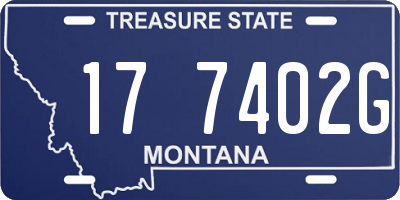 MT license plate 177402G