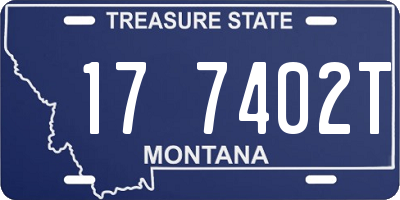 MT license plate 177402T