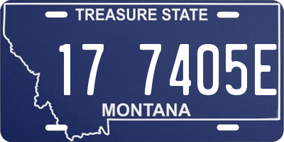 MT license plate 177405E