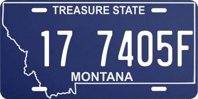 MT license plate 177405F