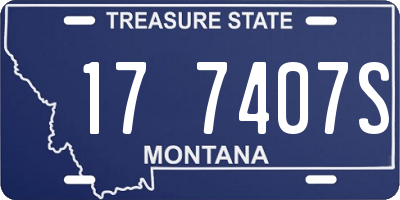 MT license plate 177407S