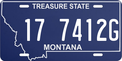 MT license plate 177412G