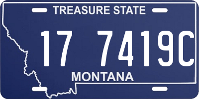 MT license plate 177419C