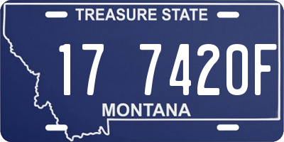 MT license plate 177420F