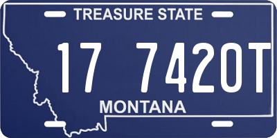 MT license plate 177420T