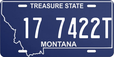 MT license plate 177422T