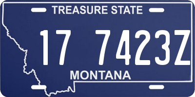 MT license plate 177423Z