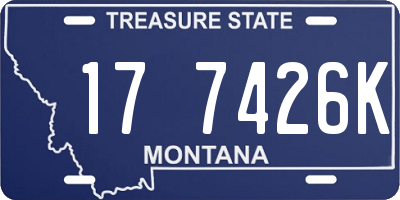 MT license plate 177426K