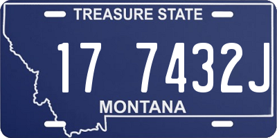 MT license plate 177432J
