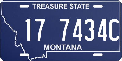 MT license plate 177434C