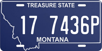 MT license plate 177436P