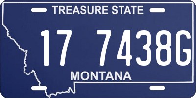 MT license plate 177438G