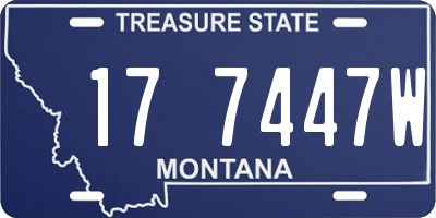 MT license plate 177447W