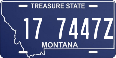 MT license plate 177447Z