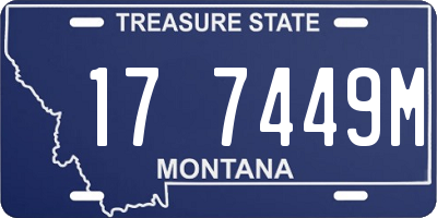 MT license plate 177449M