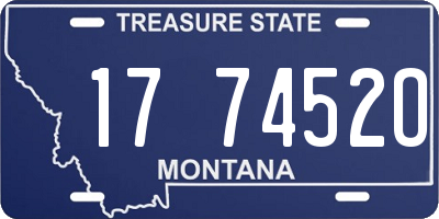 MT license plate 177452O
