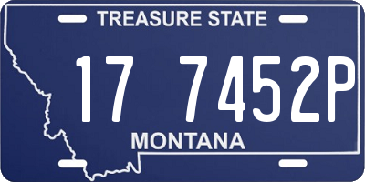 MT license plate 177452P