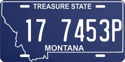 MT license plate 177453P