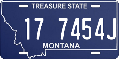 MT license plate 177454J