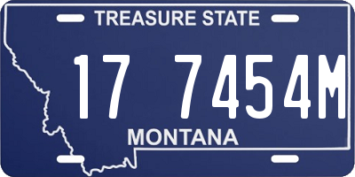 MT license plate 177454M