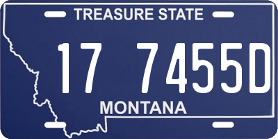 MT license plate 177455D