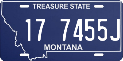 MT license plate 177455J