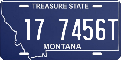 MT license plate 177456T
