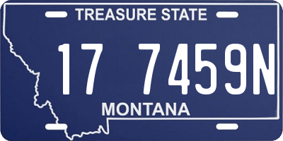 MT license plate 177459N