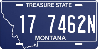 MT license plate 177462N