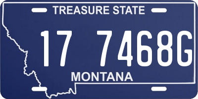 MT license plate 177468G