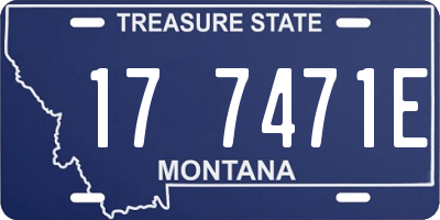 MT license plate 177471E