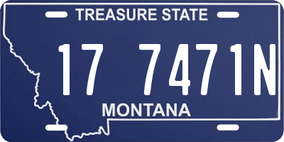 MT license plate 177471N