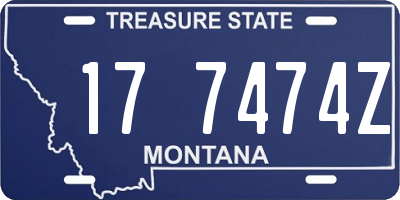 MT license plate 177474Z