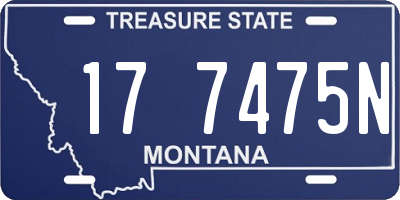 MT license plate 177475N