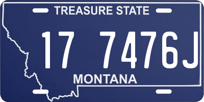 MT license plate 177476J
