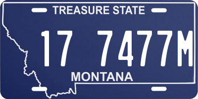 MT license plate 177477M