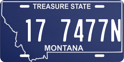 MT license plate 177477N