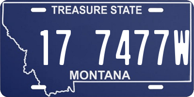 MT license plate 177477W