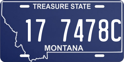 MT license plate 177478C